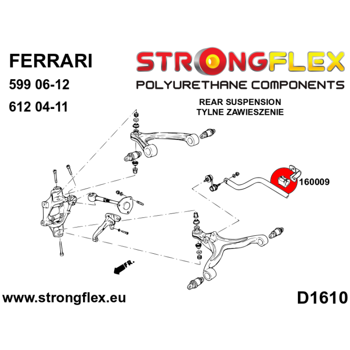 160009A: Tuleja stabilizatora przedniego / tylnego SPORT Strongflex