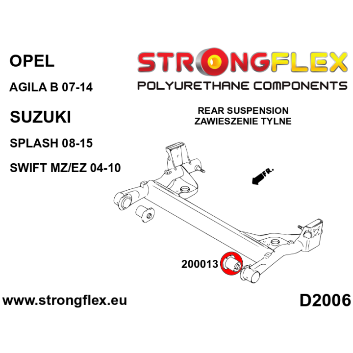 200013A: Tuleja belki tylnej SPORT Strongflex
