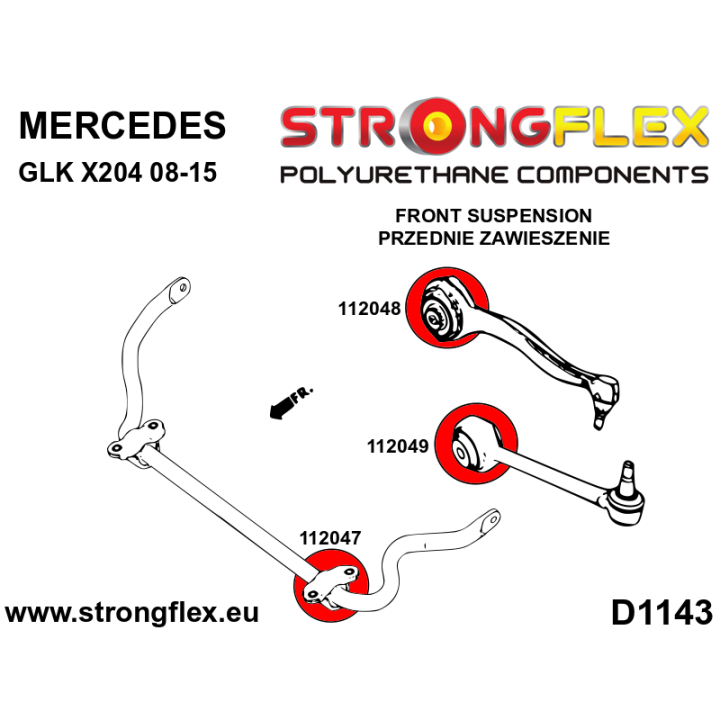 112048A: Tuleja wahacza przedniego – górnego SPORT Strongflex