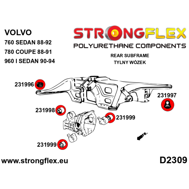 231996A: Tuleja tylnego wózka – przednia SPORT Strongflex