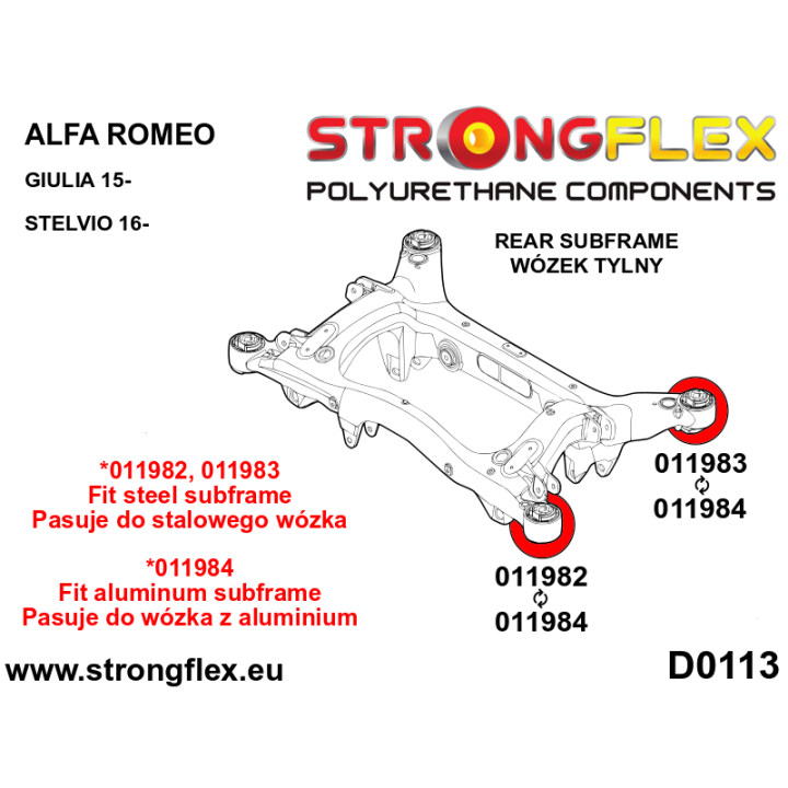 011984A: Tuleja tylnego wózka SPORT Strongflex