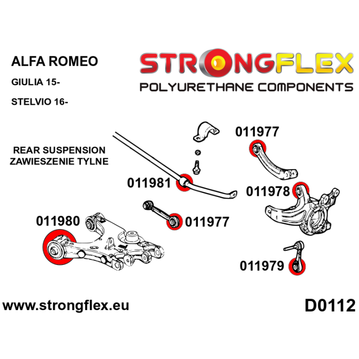 011979A: Tuleja łącznika stabilizatora tylnego SPORT Strongflex