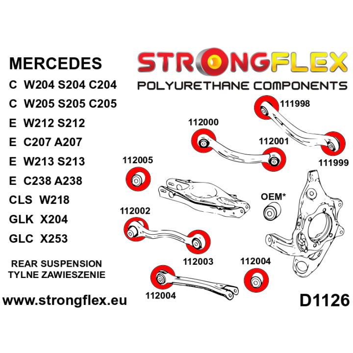 116273B: Kompletny zestaw zawieszenia Strongflex