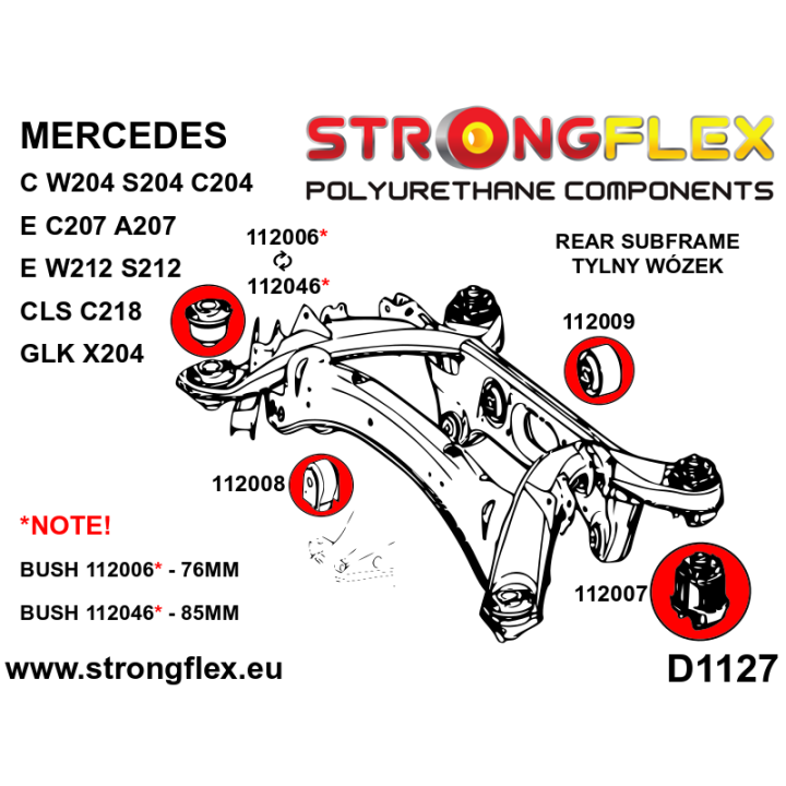 116273B: Kompletny zestaw zawieszenia Strongflex