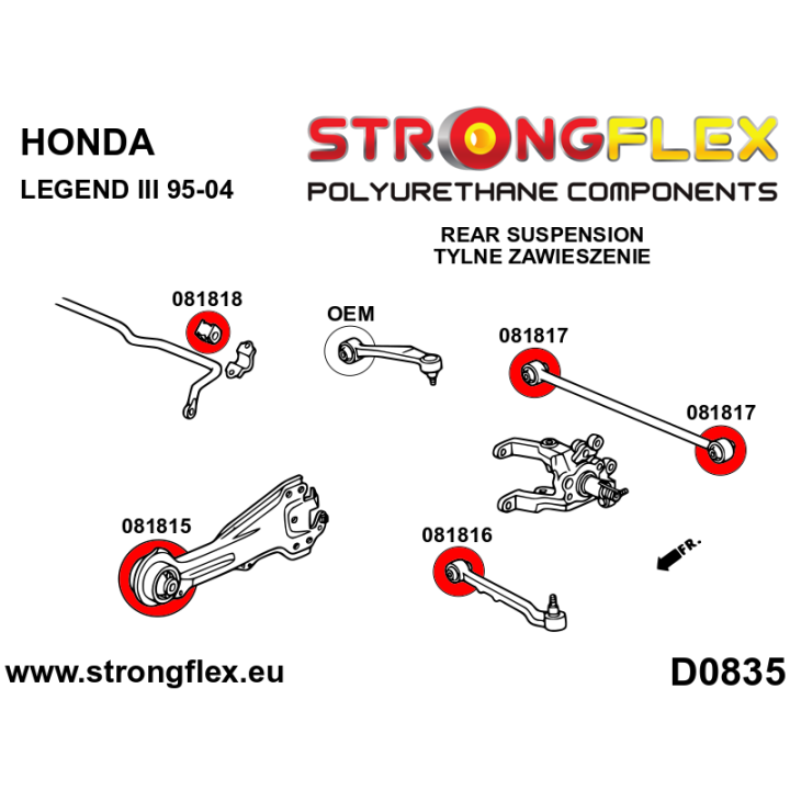 081818A: Tuleja stabilizatora tylnego SPORT Strongflex