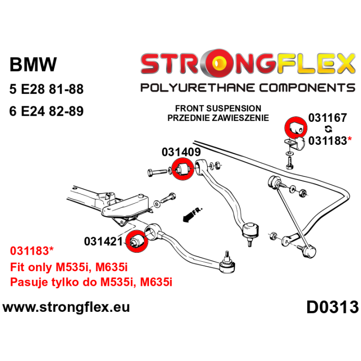036076A: Zestaw zawieszenia przedniego SPORT Strongflex
