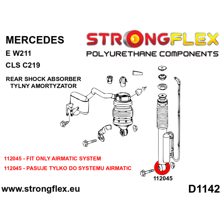 112045B: Tuleja amortyzatora tylnego Strongflex