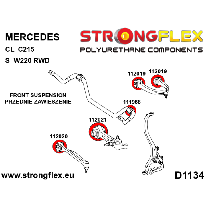 116267B: Kompletny zestaw zawieszenia Strongflex