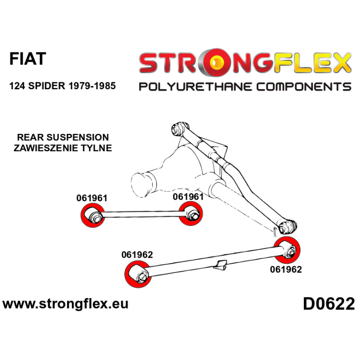 061961A: Tuleja wahacza tylnego - górnego SPORT Strongflex