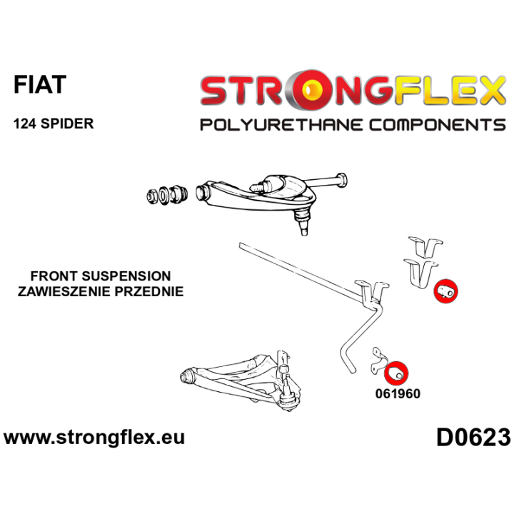 061960A: Tuleja stabilizatora przedniego SPORT Strongflex
