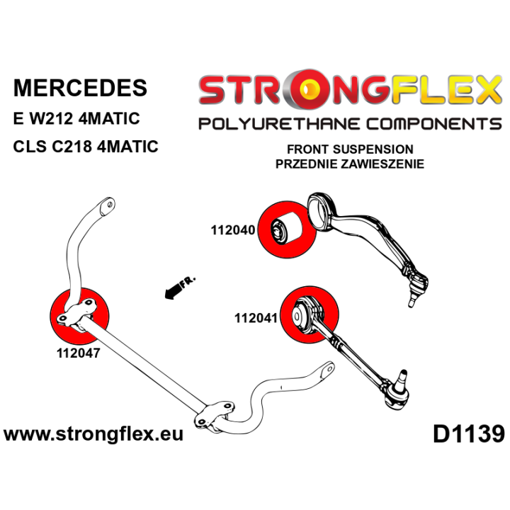 112040A: Tuleja wahacza przedniego – górnego SPORT Strongflex