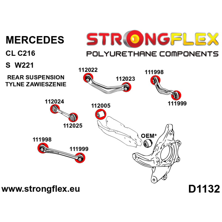112022A: Tuleja wahacza tylnego górnego – wewnętrzna SPORT Strongflex