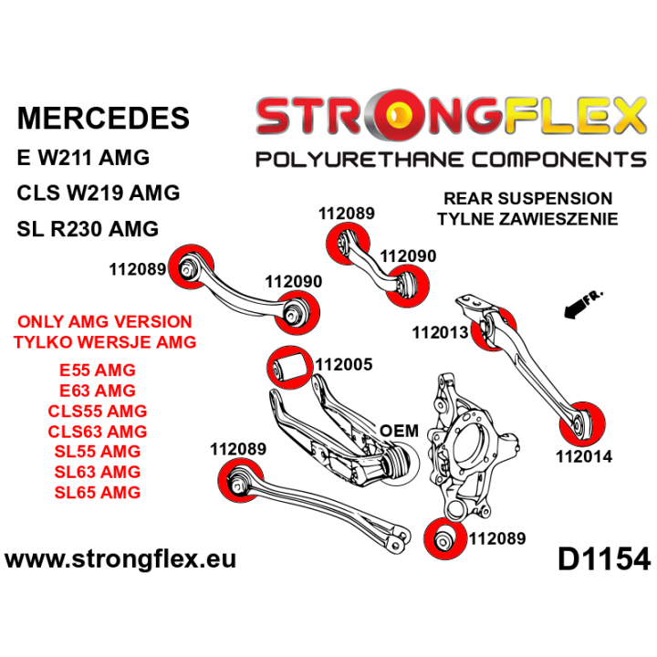112013A: Tuleja wahacza tylnego górnego – wewnętrzna SPORT Strongflex