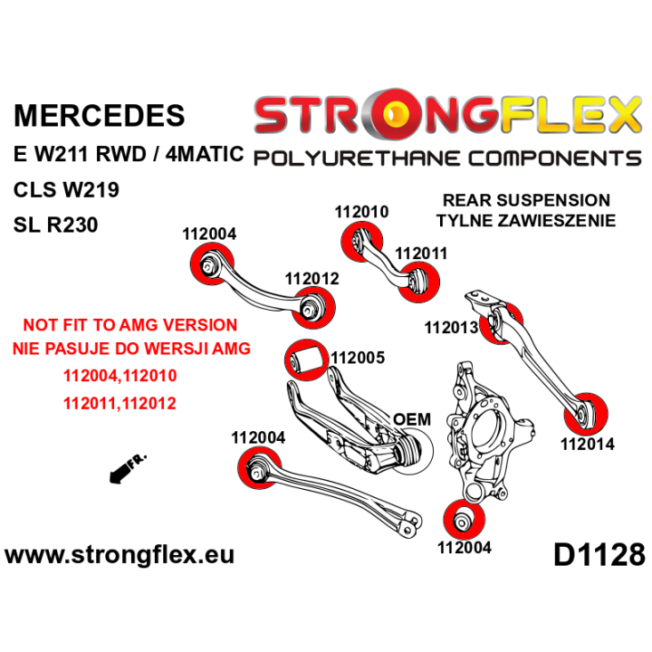 112010A: Tuleja wahacza tylnego górnego – wewnętrzna SPORT Strongflex
