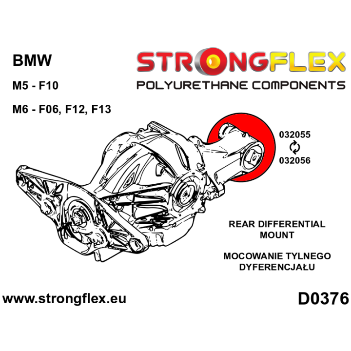 032056A: Tuleja tylnej poduszki dyferencjału SPORT Strongflex