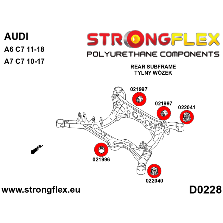 022040A: Tuleja tylnego wózka – przednia SPORT Strongflex