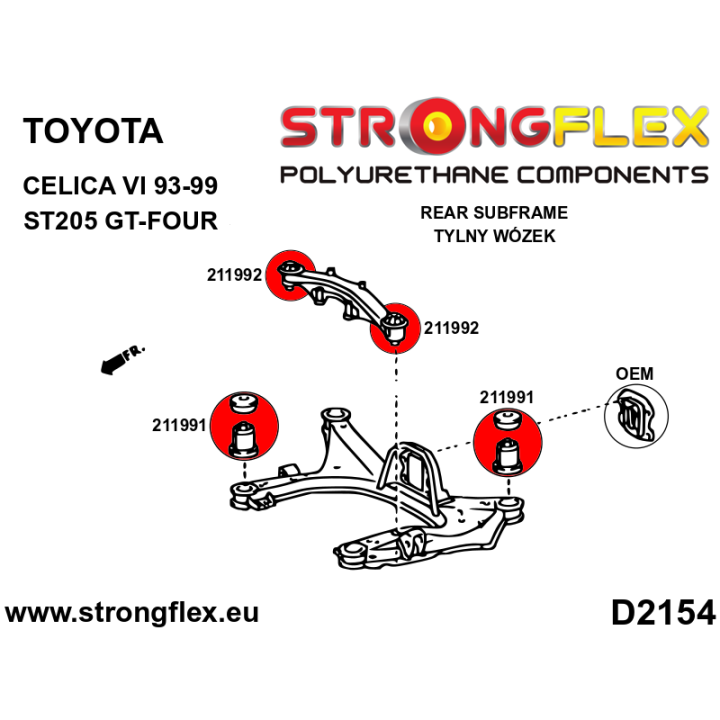 211991B: Tuleja tylnego wózka Strongflex