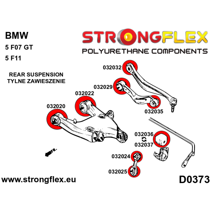 032036B: Tuleja stabilizatora tylnego Strongflex