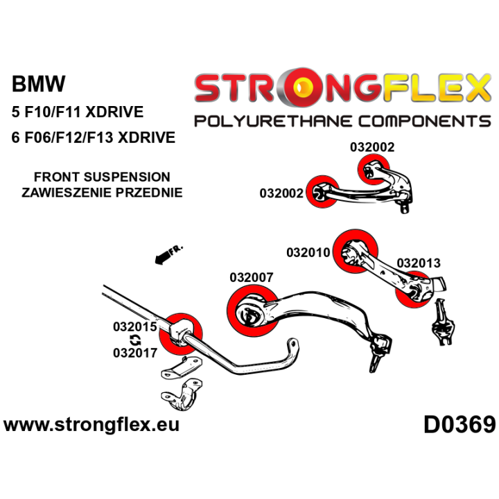 032015A: Tuleja stabilizatora przedniego SPORT Strongflex