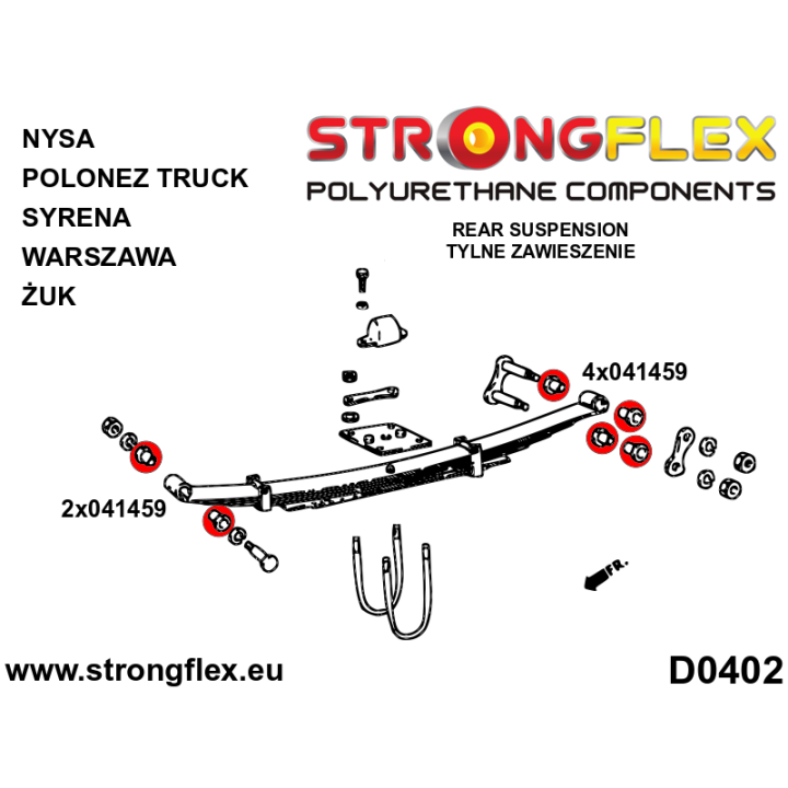 041459A: Tuleja tylnego resora SPORT Strongflex