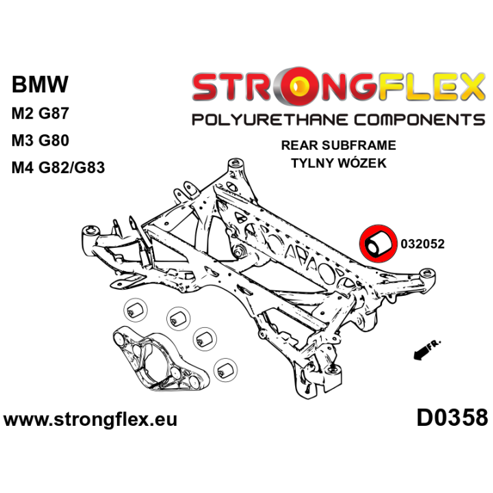 032052A: Tuleja tylnego dyferencjału – tylna SPORT Strongflex