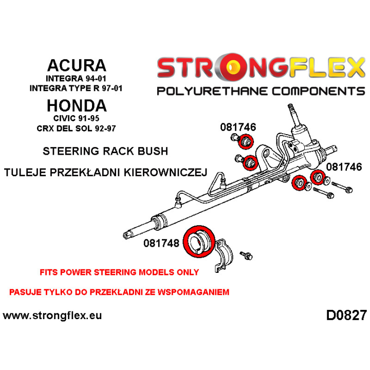 081746A: Tulejka przekładni kierowniczej SPORT Strongflex
