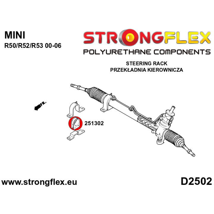 251302A: Tuleja przekładni kierowniczej SPORT Strongflex