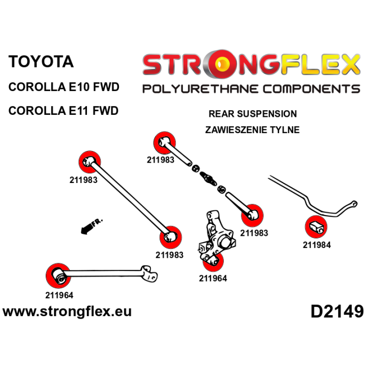 211984B: Tuleja stabilizatora tylnego Strongflex