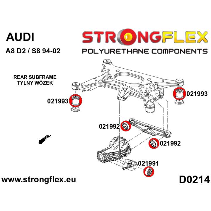 026240A: Zestaw tulei tylnego wózka SPORT Strongflex