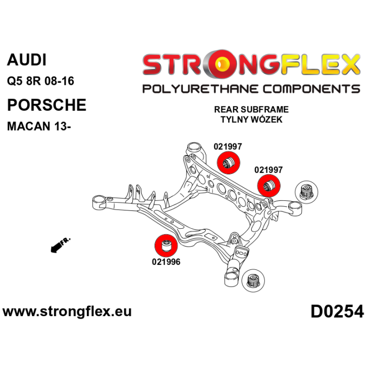 021997A: Tuleja tylnego dyferencjału – tylna SPORT Strongflex