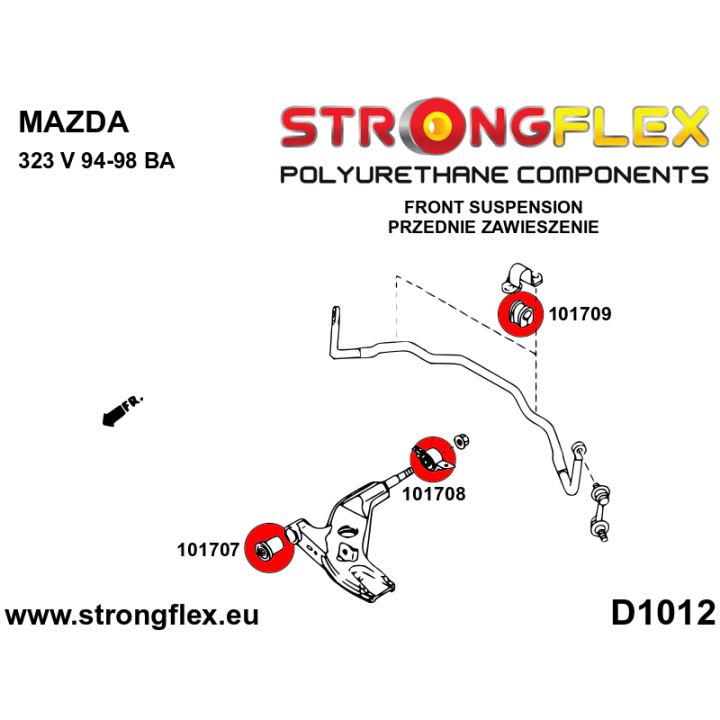 106185B: Zestaw zawieszenia przedniego Strongflex