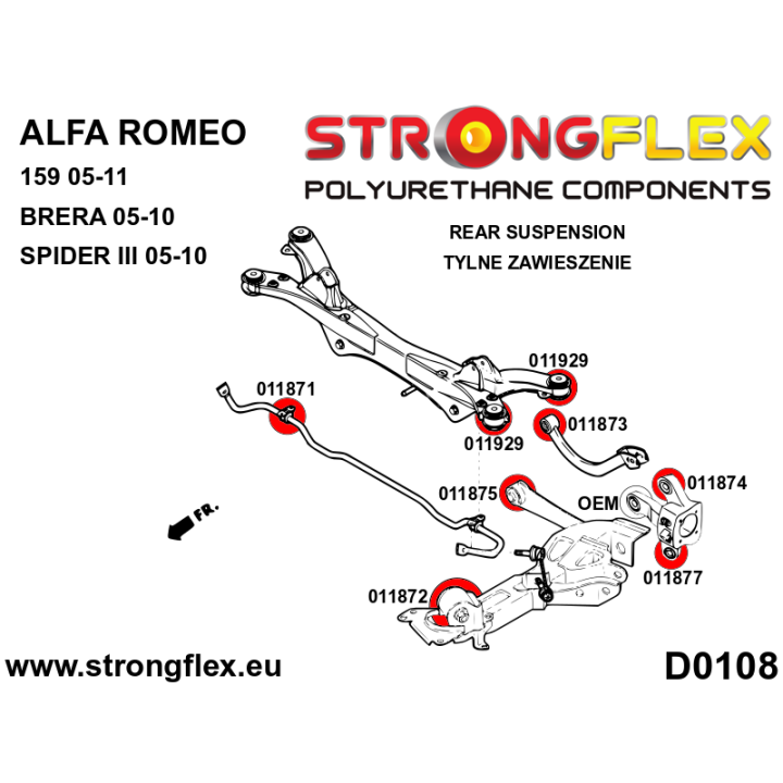 016247B: Zestaw zawieszenia tylnego Strongflex