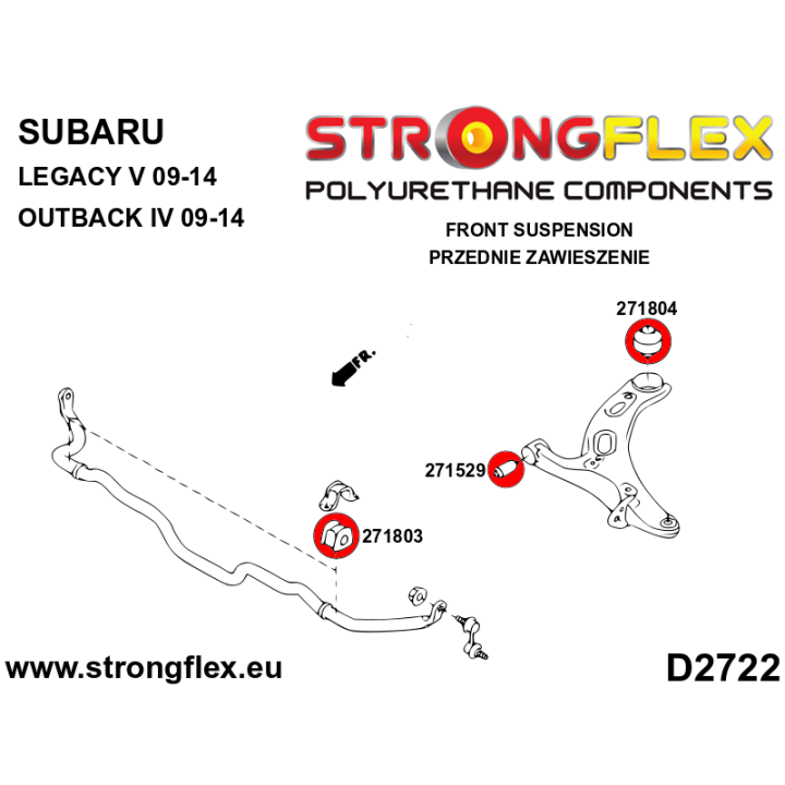 271803B: Tuleja stabilizatora przedniego Strongflex