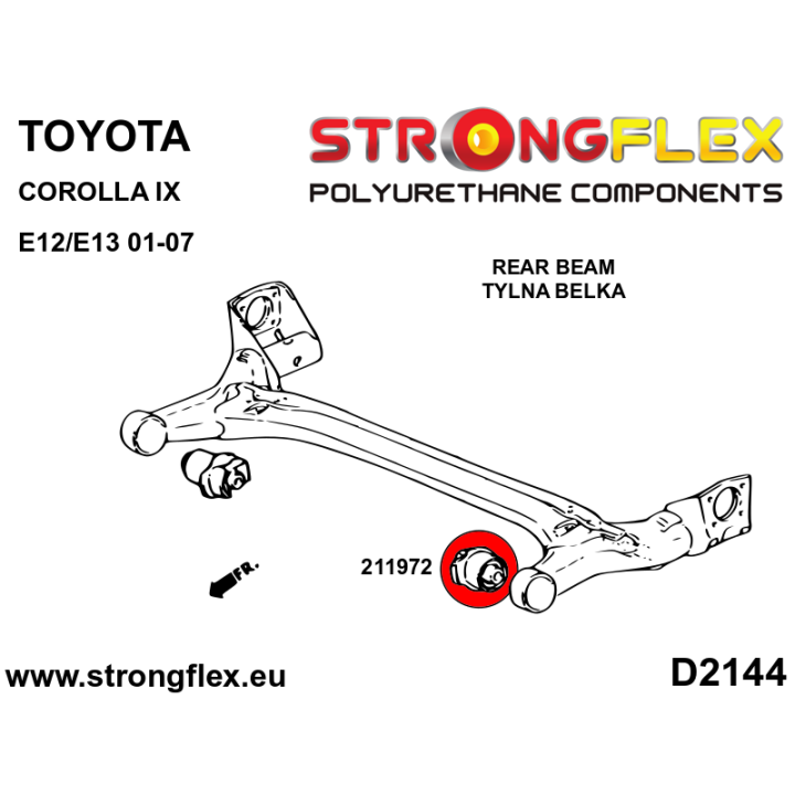 211972A: Tuleja belki tylnej SPORT Strongflex