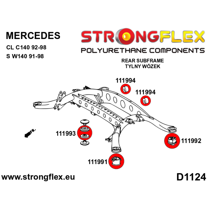 111992A: Tuleja tylnego wózka – tylna SPORT Strongflex