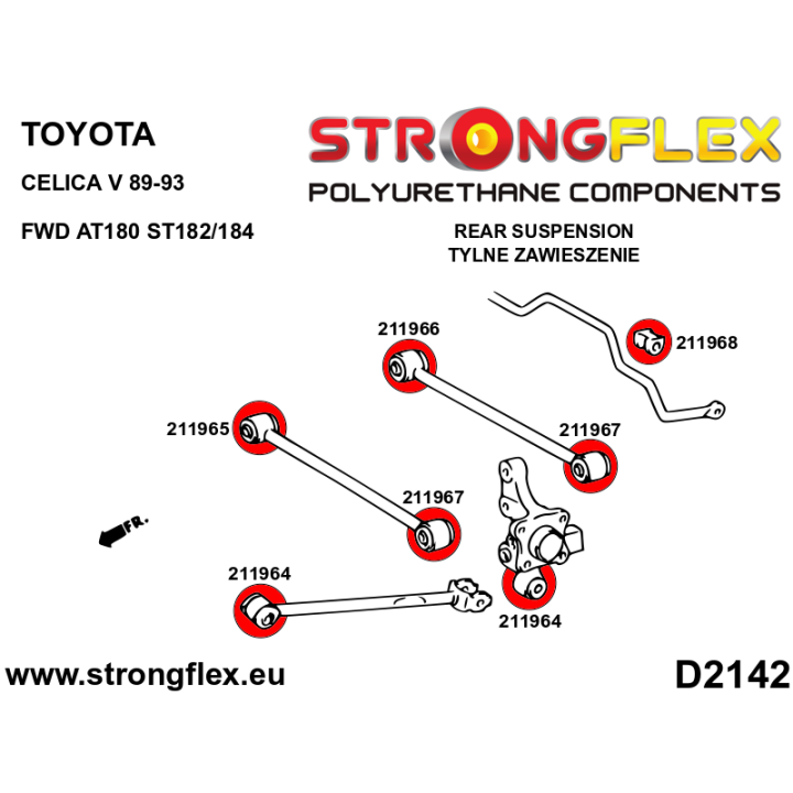 211968A: Tuleja stabilizatora tylnego SPORT Strongflex