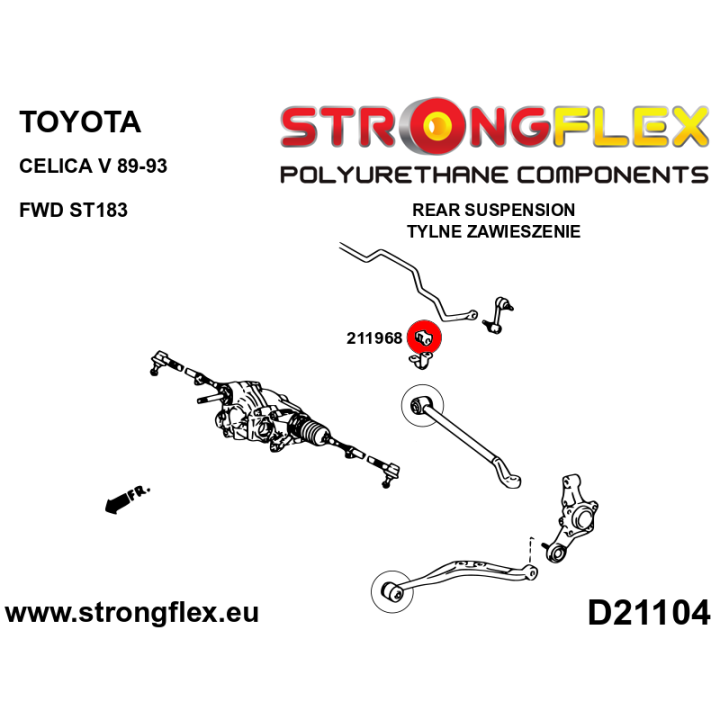 211968A: Tuleja stabilizatora tylnego SPORT Strongflex