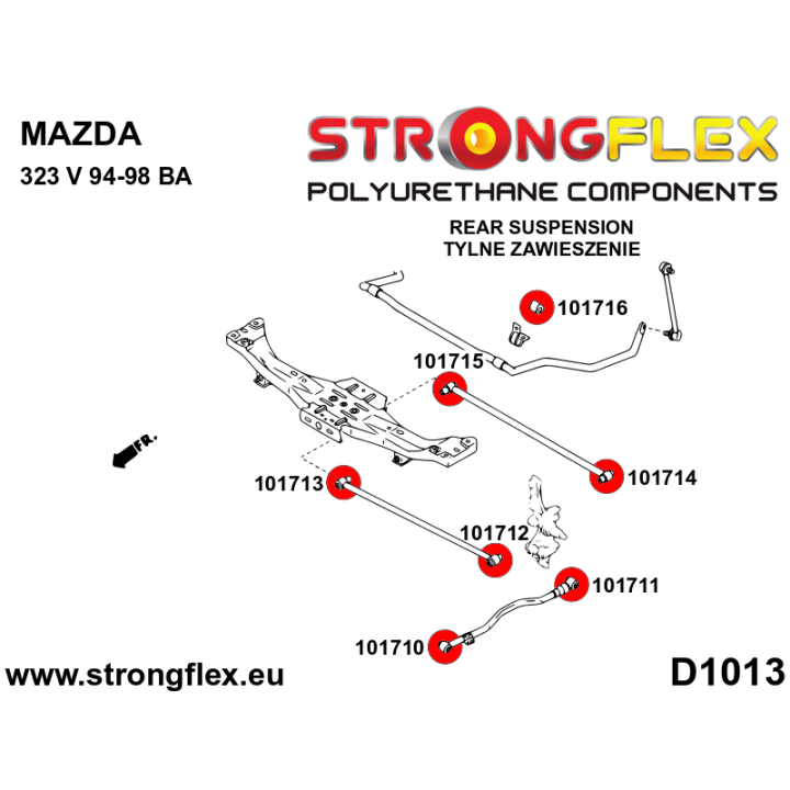101714B: Tuleja wahacza tylnego - zewnętrzna tył Strongflex