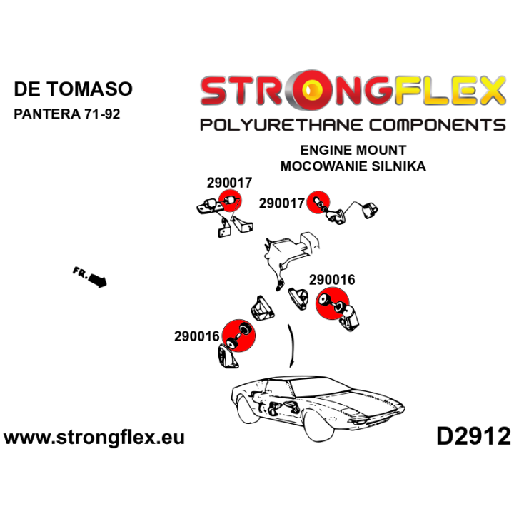 290016B: Poduszka silnika – przód Strongflex