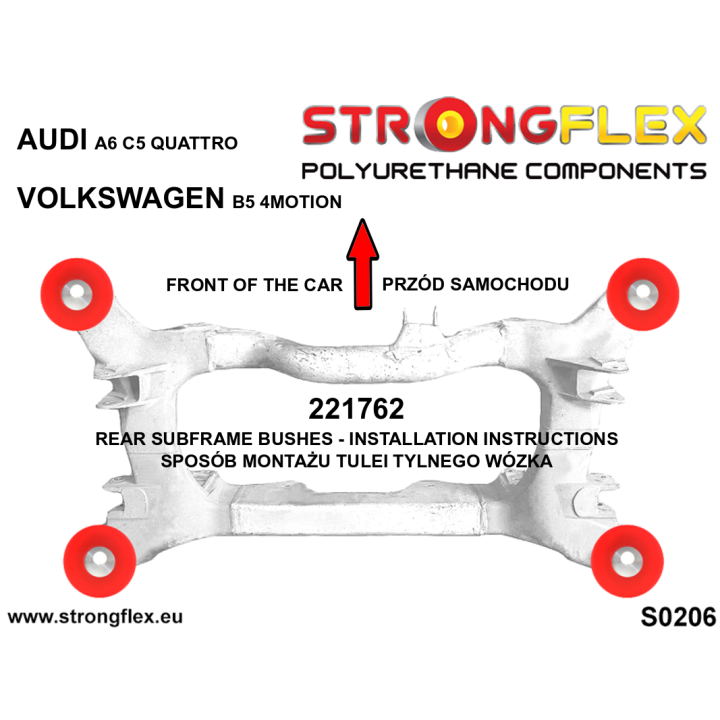 221762B: Tuleja tylnego wózka Strongflex