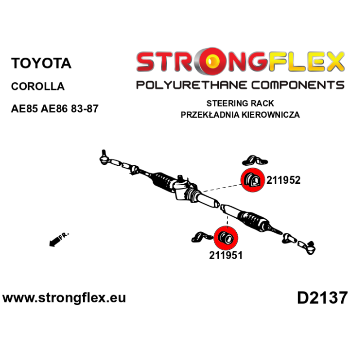 211951B: Tuleja przekładni kierowniczej Strongflex