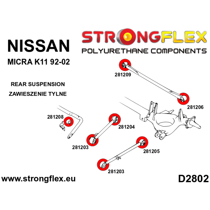 286056A: Zestaw zawieszenia tylnego SPORT Strongflex