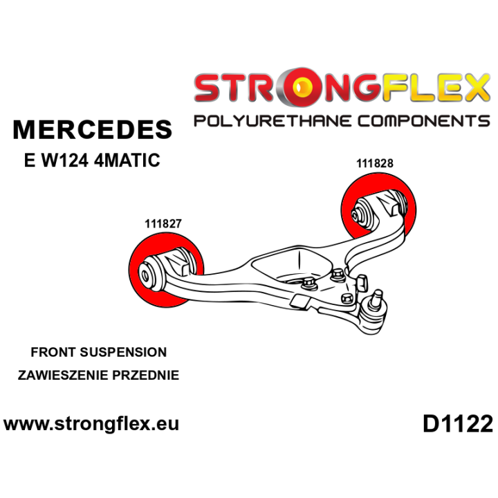 111828B: Tuleja wahacza przedniego – tylna Strongflex