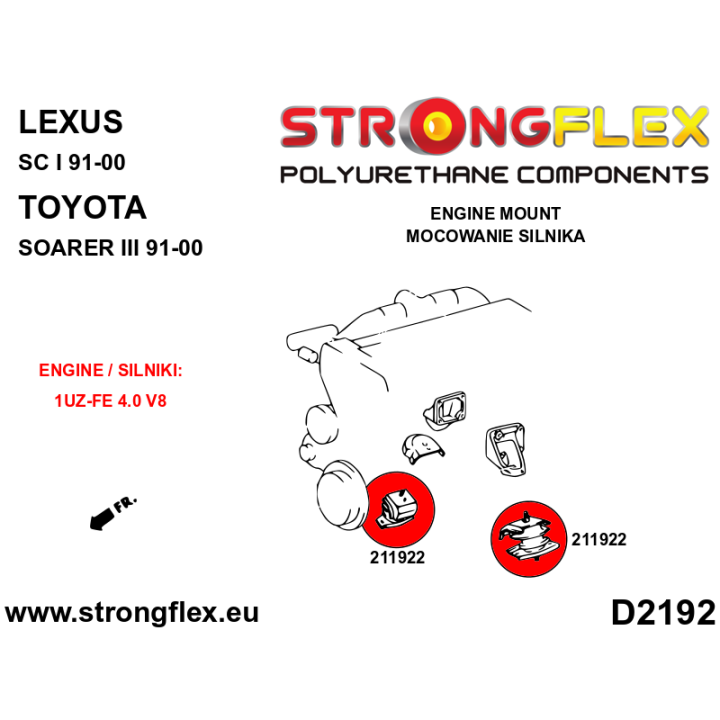 211922B: Poduszka silnika 1UZ-FE Strongflex