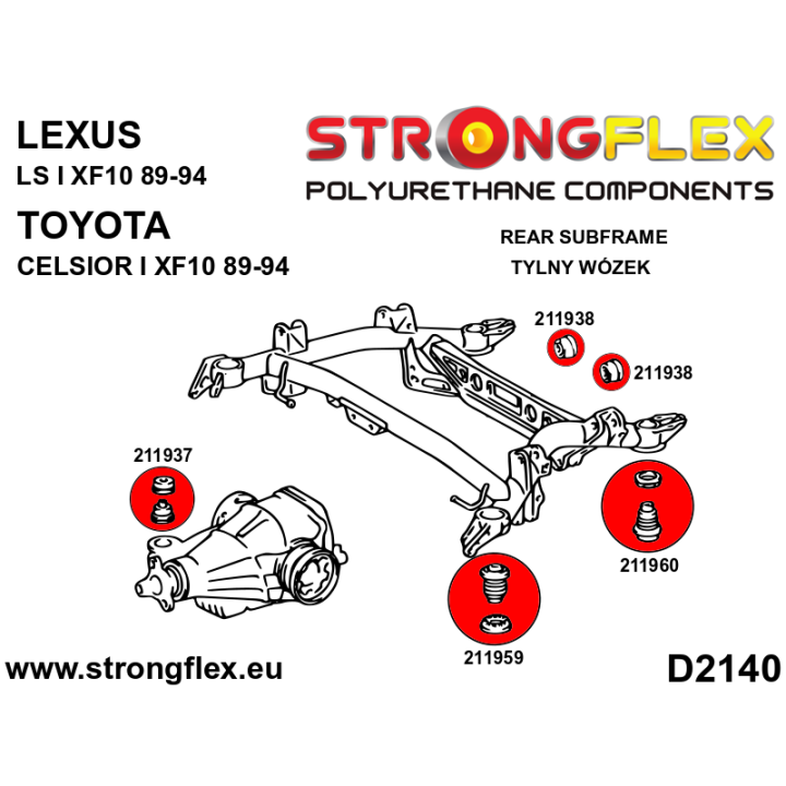 211937B: Tuleja tylnego dyferencjału – przednia Strongflex