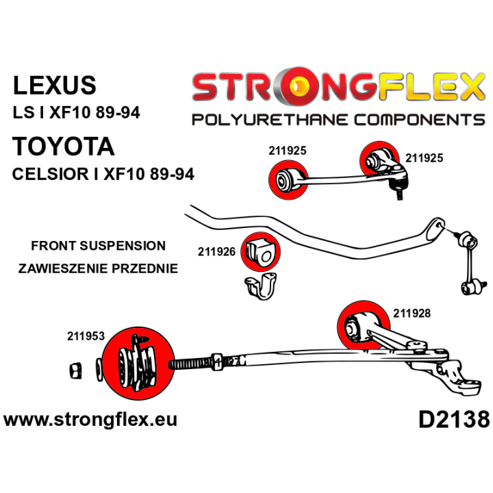 211926B: Tuleja stabilizatora przedniego Strongflex