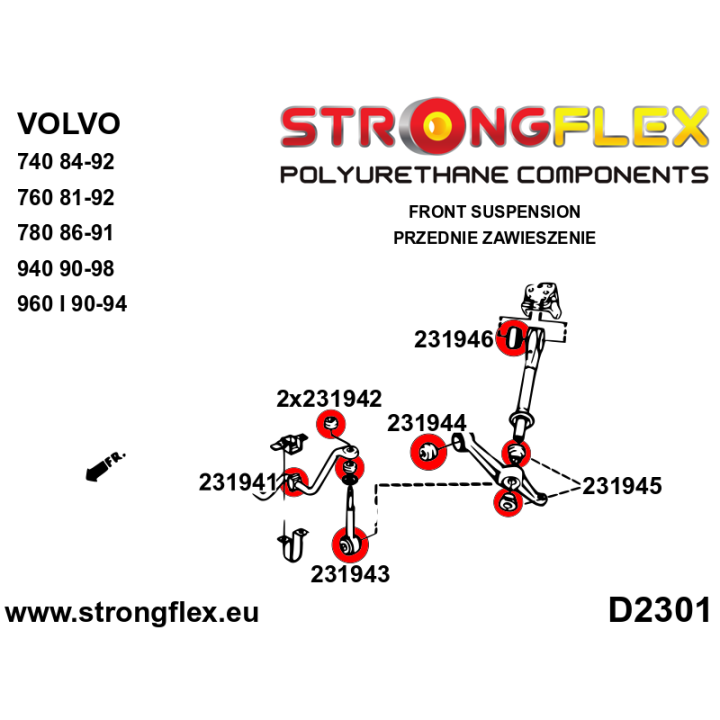 236203B: Kompletny zestaw zawieszenia Strongflex