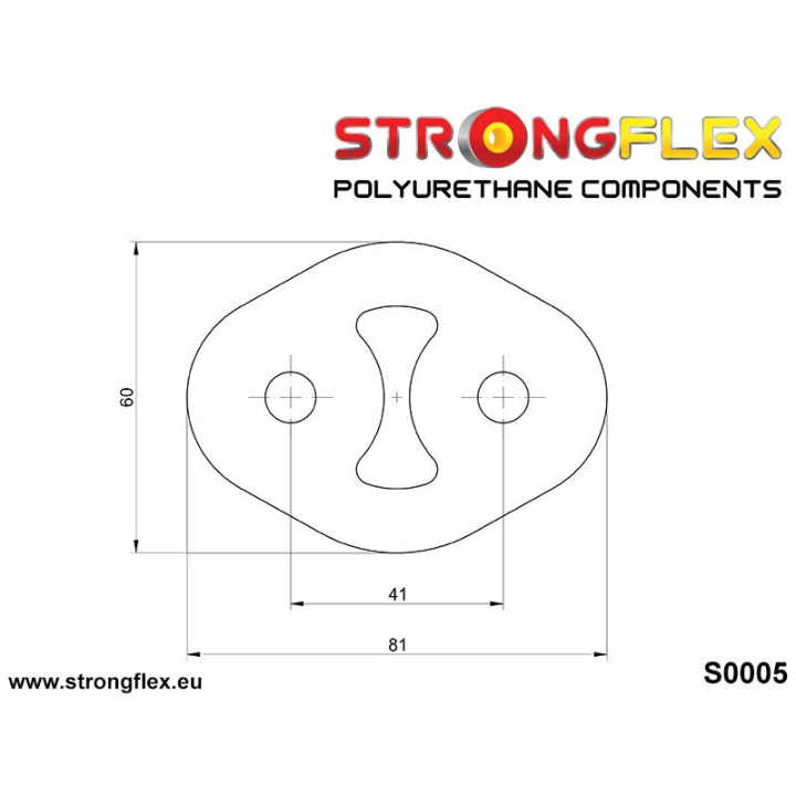 000005B: Wieszak tłumika 41mm Strongflex