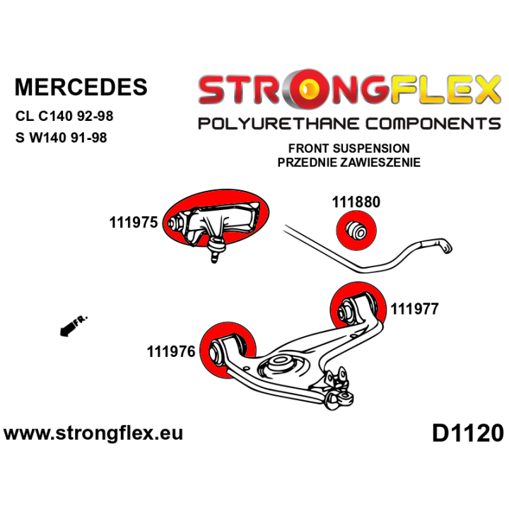 116248B: Zestaw zawieszenia przedniego Strongflex