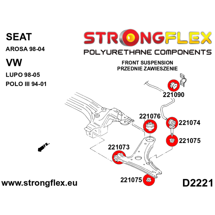 Strongflex 226161B: Zestaw zawieszenia przedniego